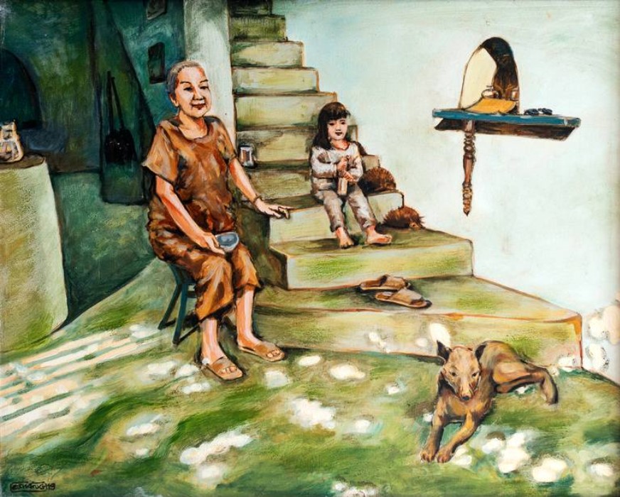 Bà cháu ở a21 studio - Sai Gon